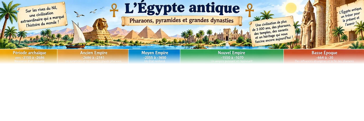 Aperçu partiel de l’Égypte antique, estompé avant les repères
